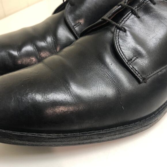 VERY GOOD Allen Edmonds Kenilworth Black Calfskin Bluchers Men's Size 12 B - Picture 15 of 16